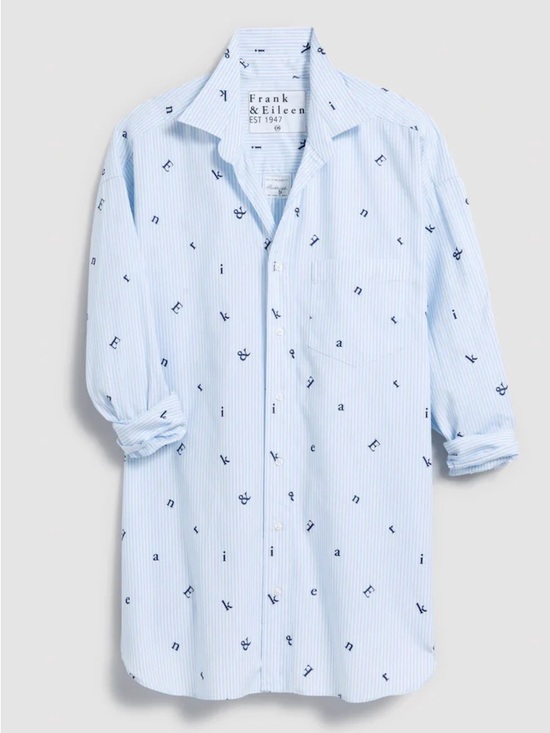 Frank & Eileen Tops - NWT Frank & Eileen Mackenzie One-Size Button-Up Shirt F&E striped blue white